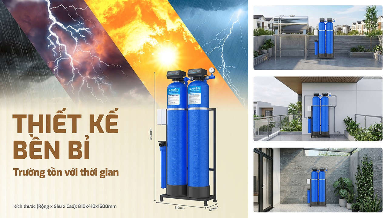 Máy lọc nước tổng đầu nguồn Karofi KTF - 222C